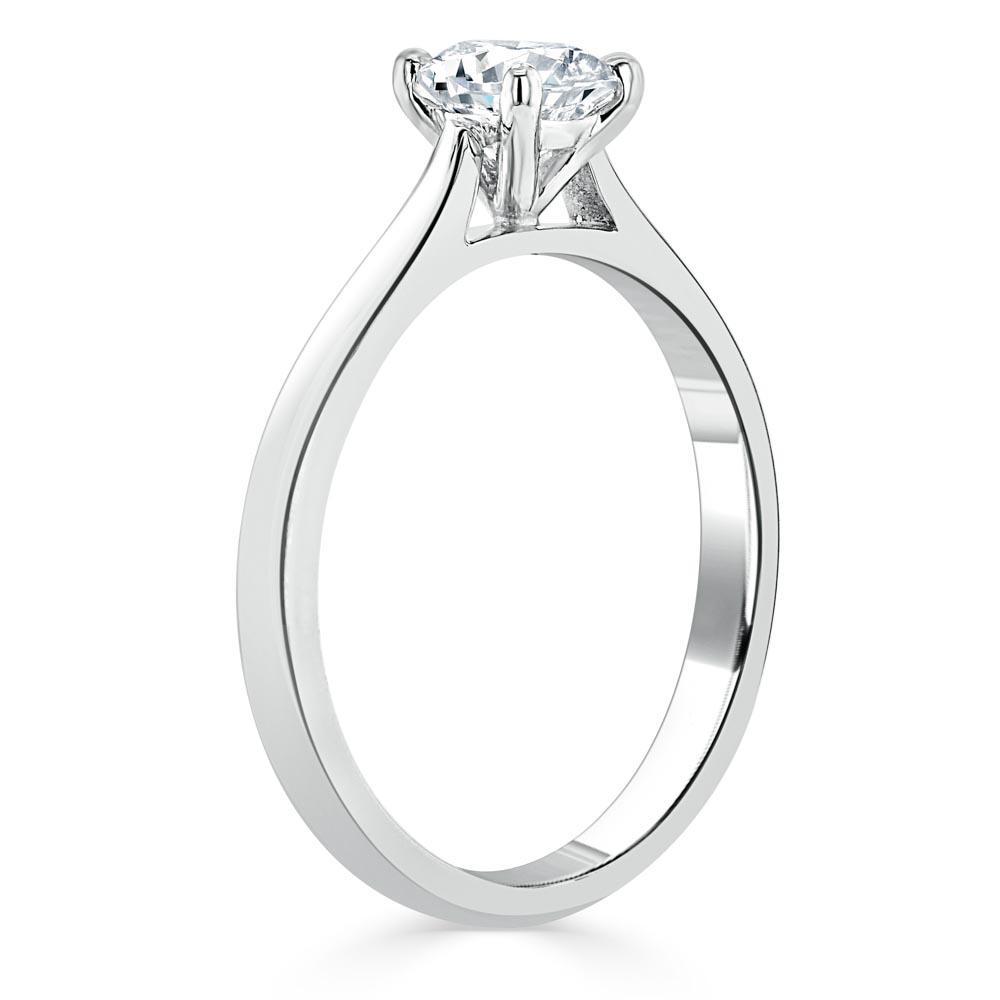 Radiant Cut Moissanite Engagement Ring, Classic Style