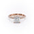 PRINCESS CUT MOISSANITE PAVÉ SET SHOULDERS WITH HIDDEN HALO