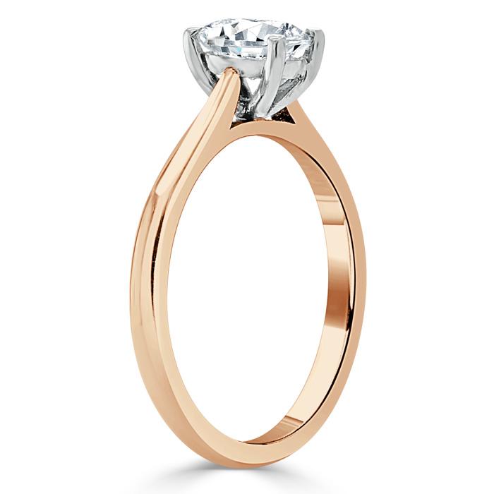 Oval Cut Moissanite Engagement Ring, Classic Design