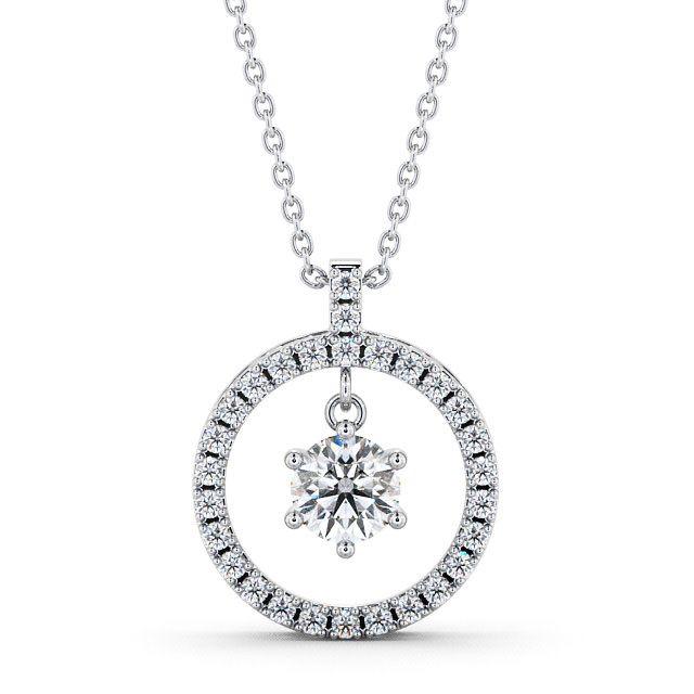 Circle Shaped Pendant 1.10ct