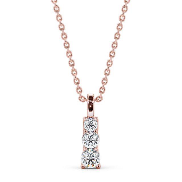 Drop 3 Stone Pendant 0.70ct