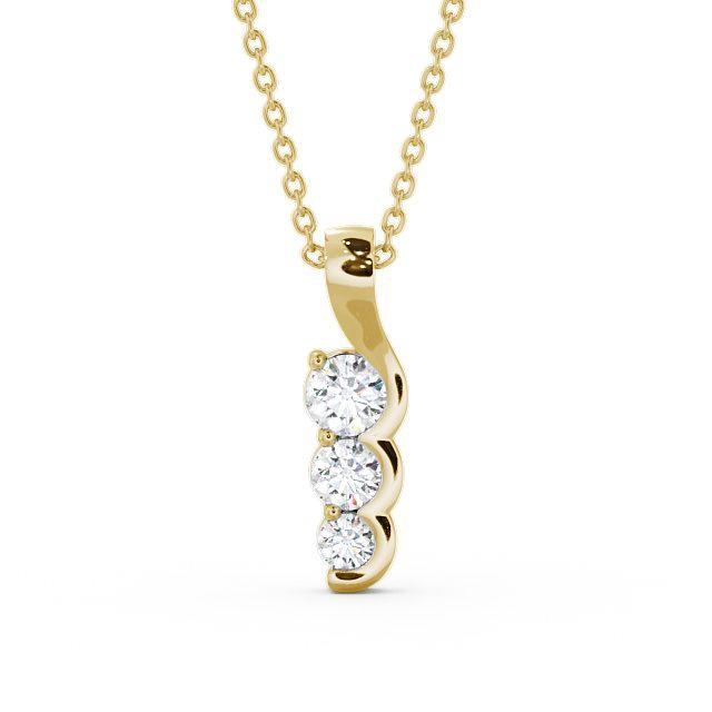 Drop 3 Stone Pendant 0.75ct