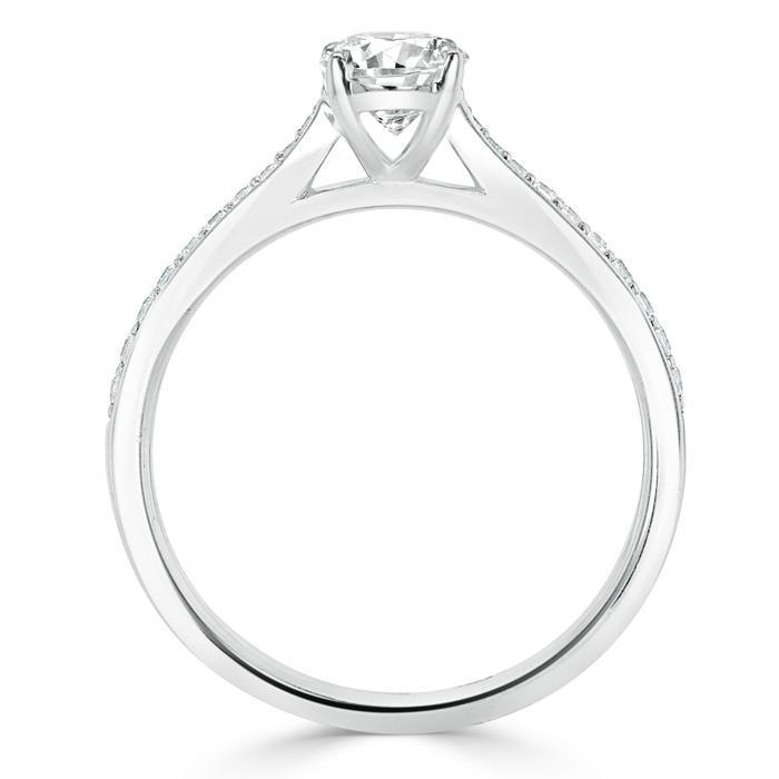 Oval Cut Moissanite Engagement Ring, Classic Style