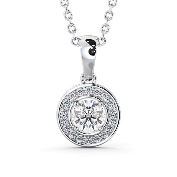 Round Cut Classic Halo Pendant