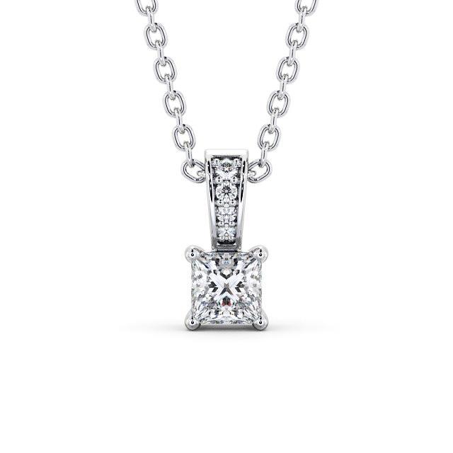 Princess Cut Classic Solitaire Pendant