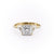 Princess Cut Moissanite Shoulder Set Ring Vintage Design