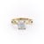 Cushion Cut Moissanite Ring With Twisted Stone Set Shoulders