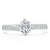 Round Cut Moissanite Twist Engagement Ring, Classic Style