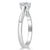 Asscher Cut Moissanite Engagement Ring, Classic Style