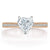 Heart Cut Moissanite Engagement Ring, Classic Style