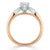 Pear Cut Moissanite Engagement Ring, Classic 3 Stone