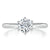 Round Cut Moissanite Engagement Ring, Classic Six Claw