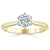 Round Cut Moissanite Engagement Ring, Classic Six Claw