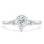 Pear Cut Moissanite Engagement Ring, Classic 3 Stone