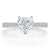 Heart Cut Moissanite Engagement Ring, Classic Style