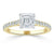 Asscher Cut Moissanite Engagement Ring, Classic Style