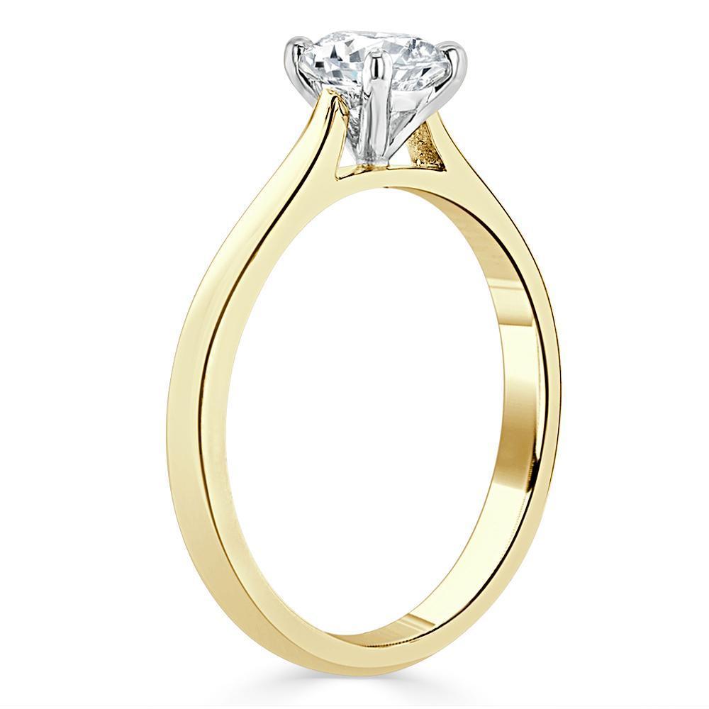 Radiant Cut Moissanite Engagement Ring, Classic Style