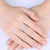 1.00ct Moissanite Engagement Ring, Classic Halo with Split Shank , Sterling Silver & Platinum