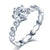 1.00ct Moissanite Engagement Ring, Shoulder Set Honey Comb Design, Sterling Silver & Platinum