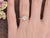 Round Cut Moissanite Engagement Ring, Art Deco Trilogy Design