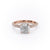 CUSHION CUT MOISSANITE PAVÉ SET SHOULDERS WITH HIDDEN HALO