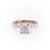 Cushion Cut Moissanite Stone Set Shoulders With Hidden Halo