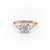 Cushion Cut Moissanite 3 Stone Ring