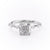 Cushion Cut Moissanite With Stone Set Shoulders