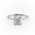 Cushion Cut Moissanite Engagement Ring With Hidden Halo