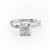 Cushion Cut Moissanite Twisted Shoulder Set Ring With Hidden Halo
