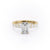 EMERALD CUT MOISSANITE STONE SET SHOULDERS WITH HIDDEN HALO