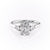 Elongated Cushion Cut Moissanite 3 Stone Ring