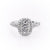 Elongated Cushion Cut Moissanite Engagement Ring, Halo With Split Shank