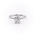 Elongated Cushion Cut Moissanite Engagement Ring, Hidden Halo