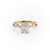 Elongated Cushion Cut Moissanite Engagement Ring, Twisted Stone Set Band