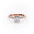 Elongated Cushion Cut Moissanite Pavé Set Shoulders With Hidden Halo