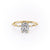 Elongated Cushion Cut Moissanite Ring - Delicate Vintage Style