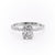 Elongated Cushion Cut Moissanite Shoulder Set Ring With Hidden Halo