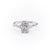 Elongated Cushion Cut Moissanite Shoulder Set Ring With Hidden Halo
