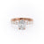 Elongated Cushion Cut Moissanite Stone Set Shoulders With Hidden Halo