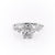 Elongated Cushion Cut Moissanite With Hidden Halo And Side Stones