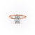 Elongated Cushion Cut Moissanite, Plain Band & Hidden Halo