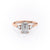 Emerald Cut Moissanite 3 Stone Ring