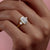 Emerald Cut Moissanite 3 Stone Ring