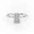 Emerald Cut Moissanite With Stone Set Shoulders