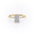 Emerald Cut Moissanite With Stone Set Shoulders