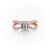 Emerald Cut Moissanite Criss-Cross Design