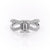 Emerald Cut Moissanite Criss-Cross Design