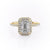 Emerald Cut Moissanite Engagement Ring With Halo
