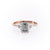 Emerald Cut Moissanite Shoulder Set Ring Vintage Design